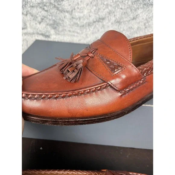 Allen‎ Edmonds Maxfield Shoes Mens Size 10.5 Brown Tassel Loafers Leather USA